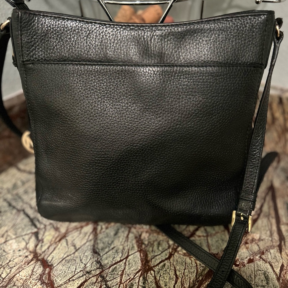 Michael Kors Pebbled Leather Black Crossbody Bag - Picture 3 of 10